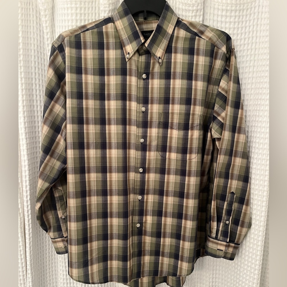 Van Heusen Long Sleeve Button Down Collared Shirt, 15-1/2 Neck